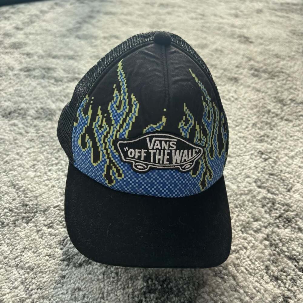 Vans Off The Wall Pixel Flame Trucker Hat